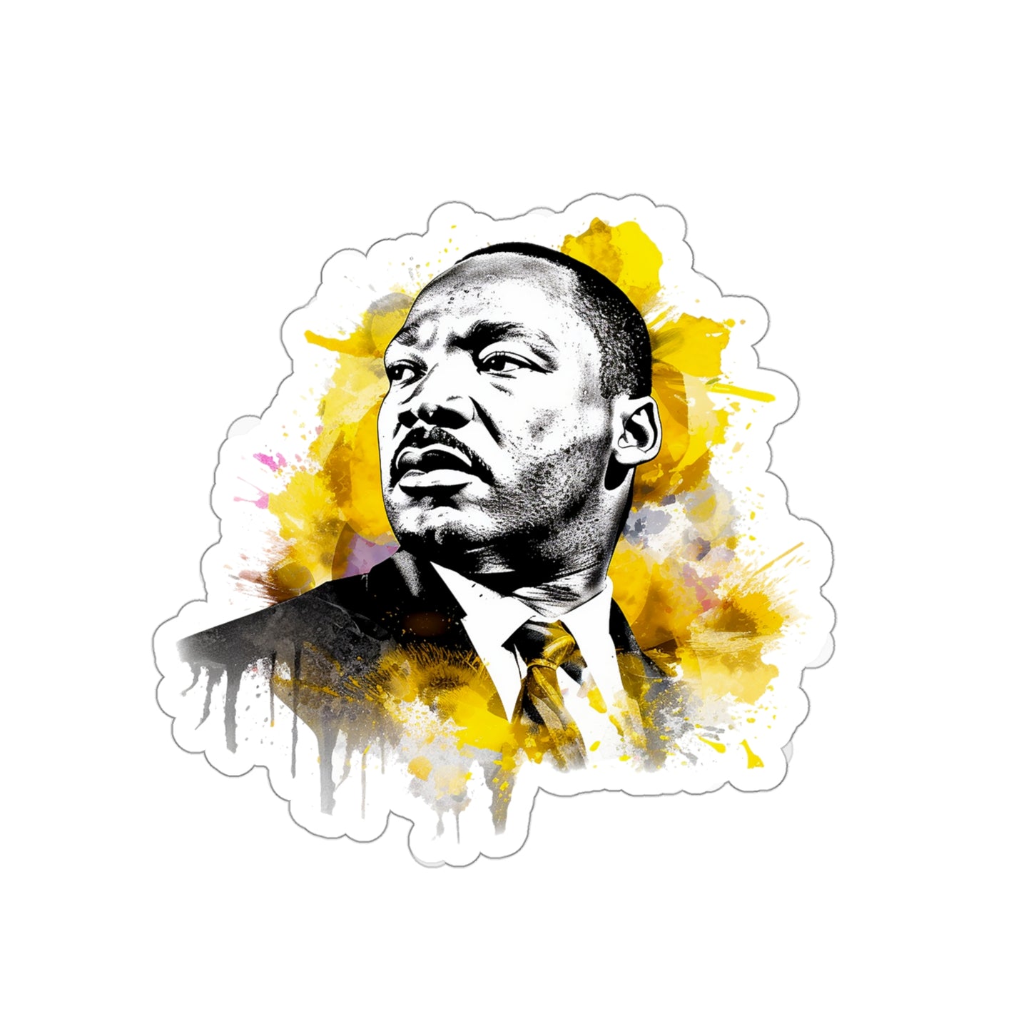 Martin Luther King Sticker - Inspire Change with Watercolor Reverence