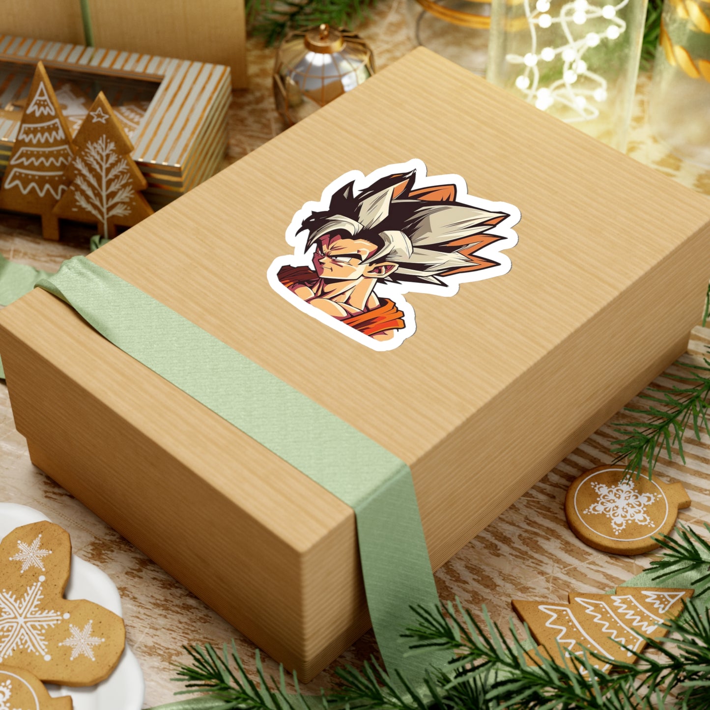 San Goku Sticker - Add Some Powerful and Intense Style to Your Tech- Dragon Ball