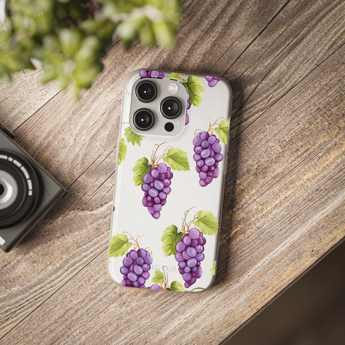 Flexi Grape Delight: Transparent Phone Case