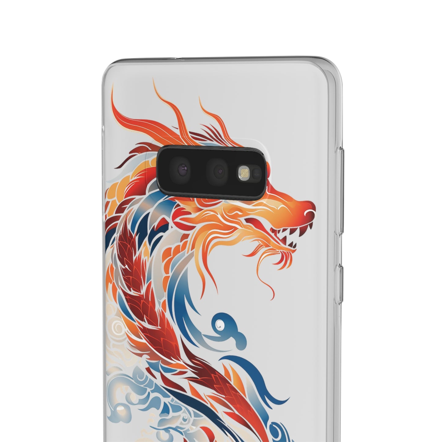 Elegant Chinese Ink Dragon Flexi Transparent Phone Case