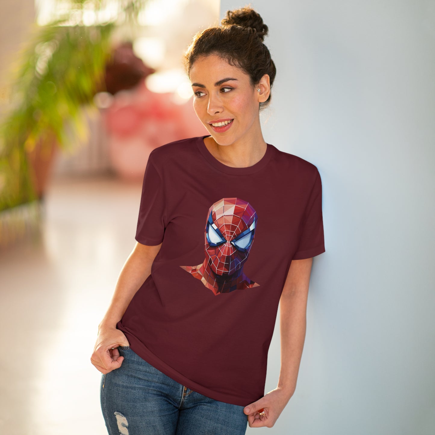 Spider-Man Polygonal Geometric T-Shirt - Swing into Stylish Adventure