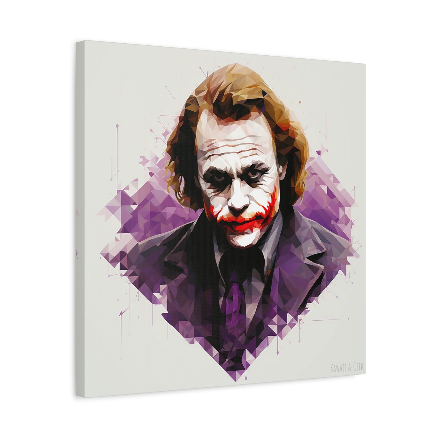 Heath Ledger the Joker Canvas - Faceted Tribute to an Iconic Performance