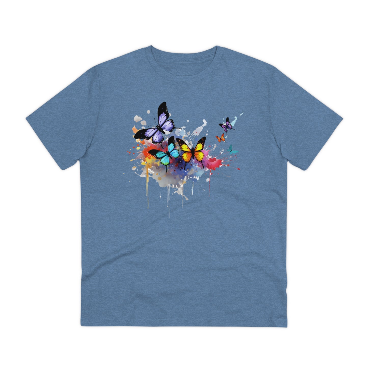 Butterflies Eco-Friendly T-Shirt - Embrace Nature's Vibrant Beauty in Watercolor Style