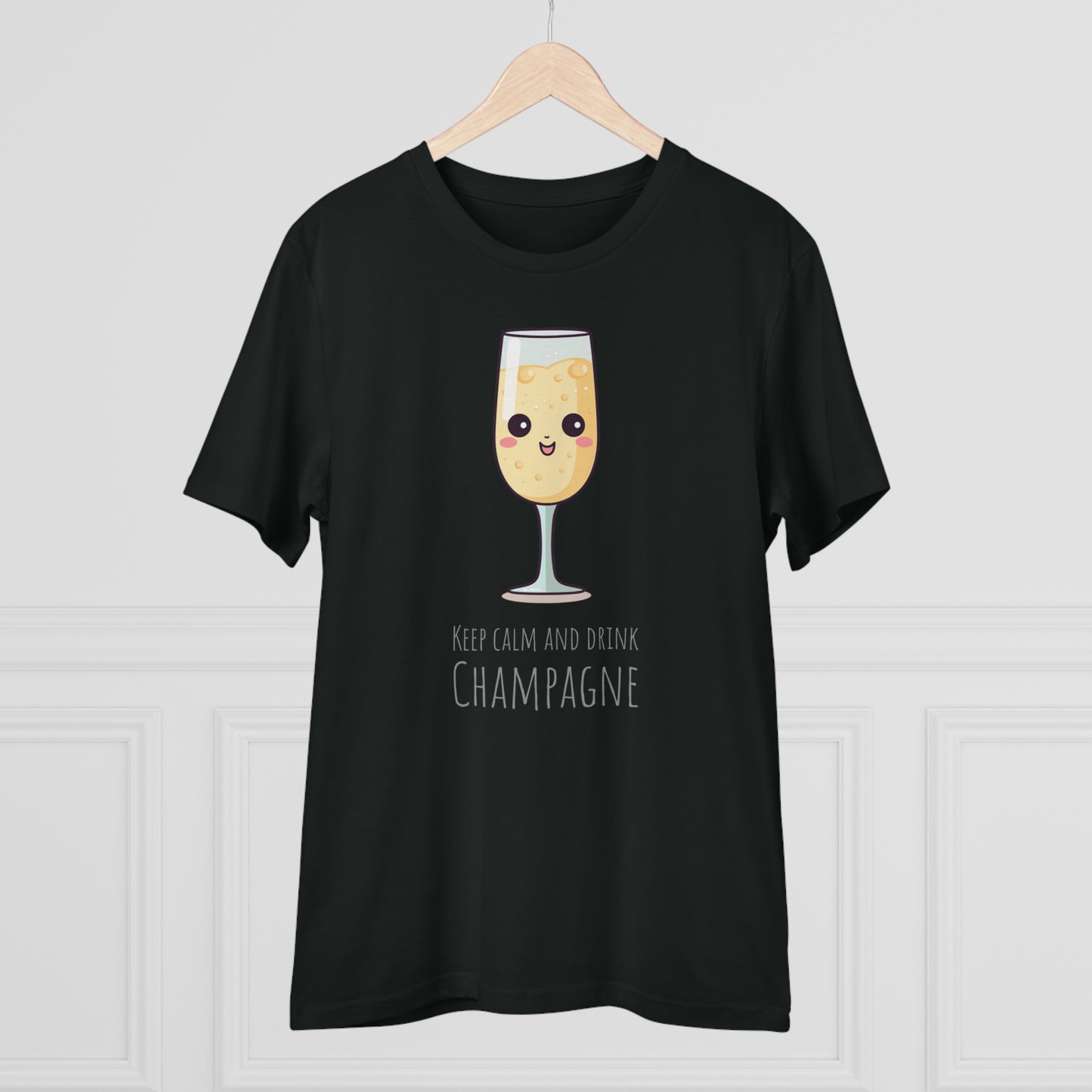 Keep Calm and Drink Champagne T-Shirt - Eco-Friendly Design
