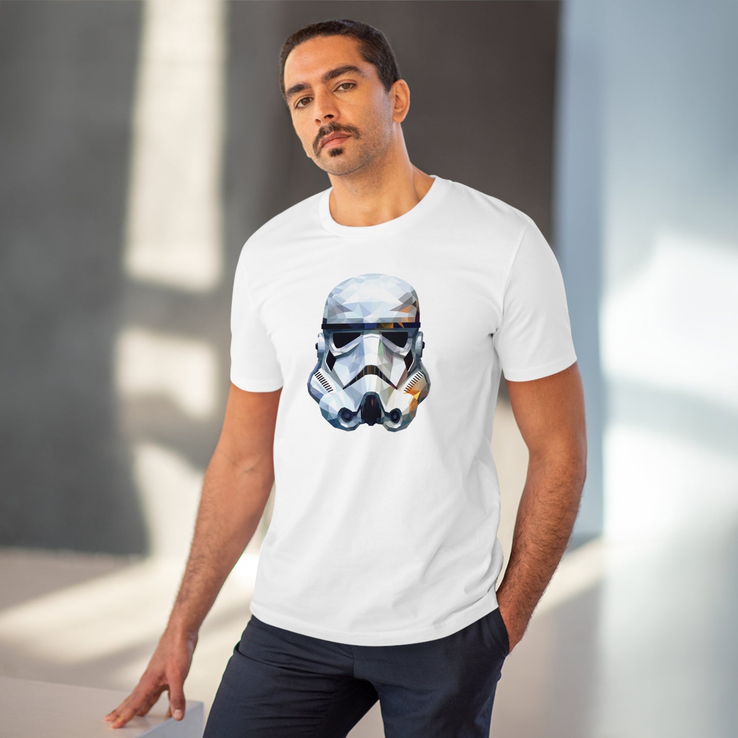 Stormtrooper Polygonal T-Shirt - Embrace Galactic Precision - Star Wars
