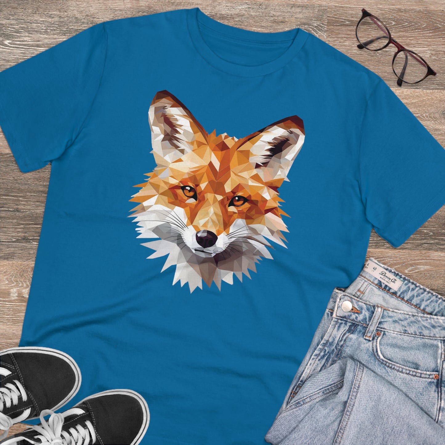 Fox Polygonal T-Shirt - Embrace Sly Charm