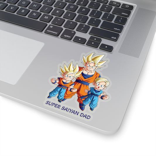Super Saiyan Dad - Father's Day Sticker - Celebrate Fatherhood with the Power of Saiyans - Dragon Ball