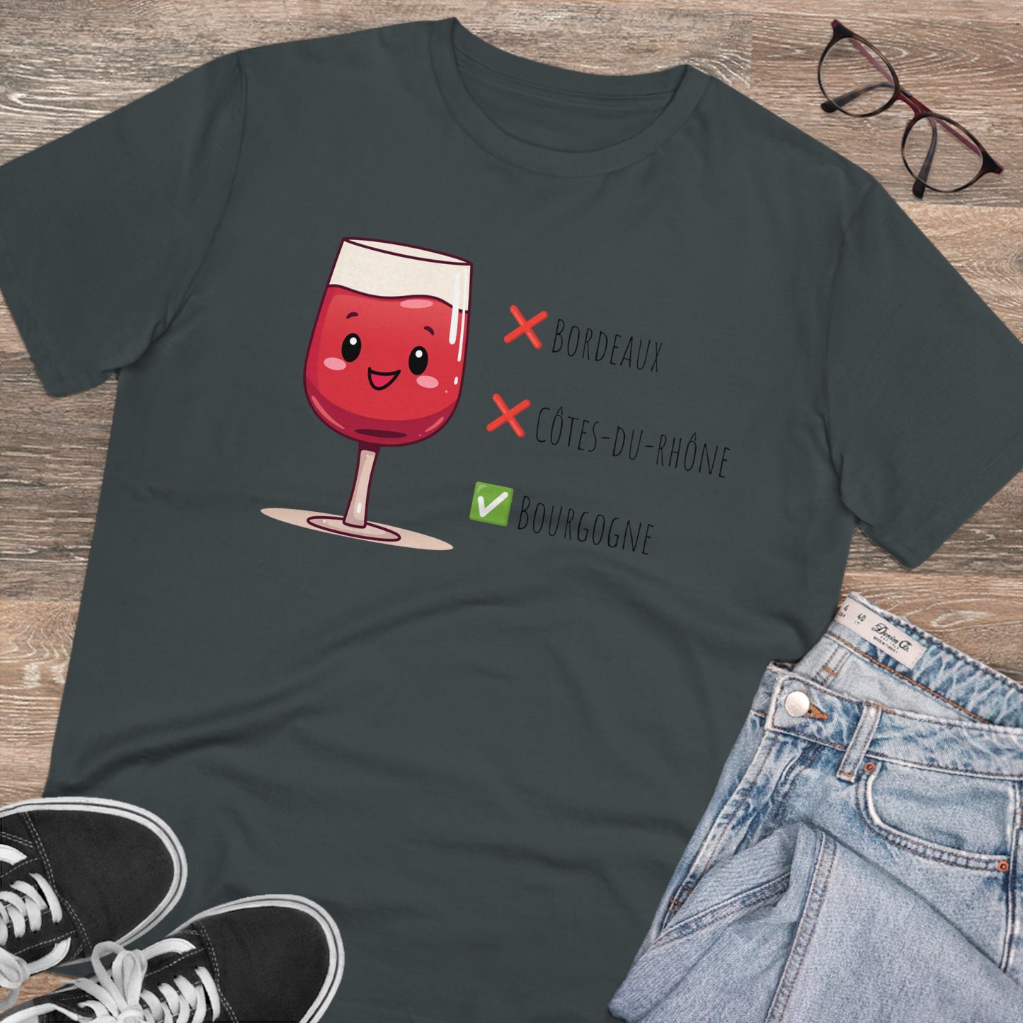 Eco-Friendly 'Bourgogne Wine Wins' T-Shirt - Wine Region Vote, Unisex"