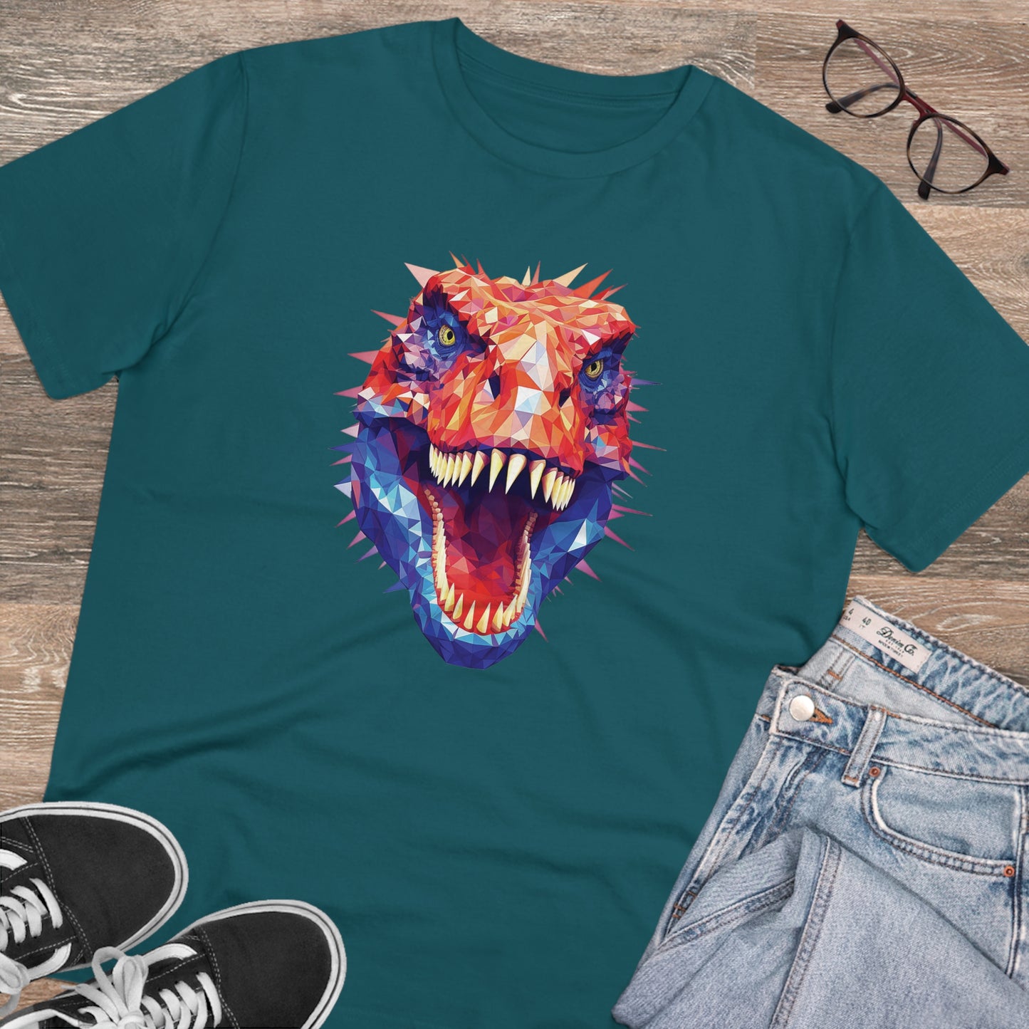 T-Rex Polygonal T-Shirt - Unleash Prehistoric Style