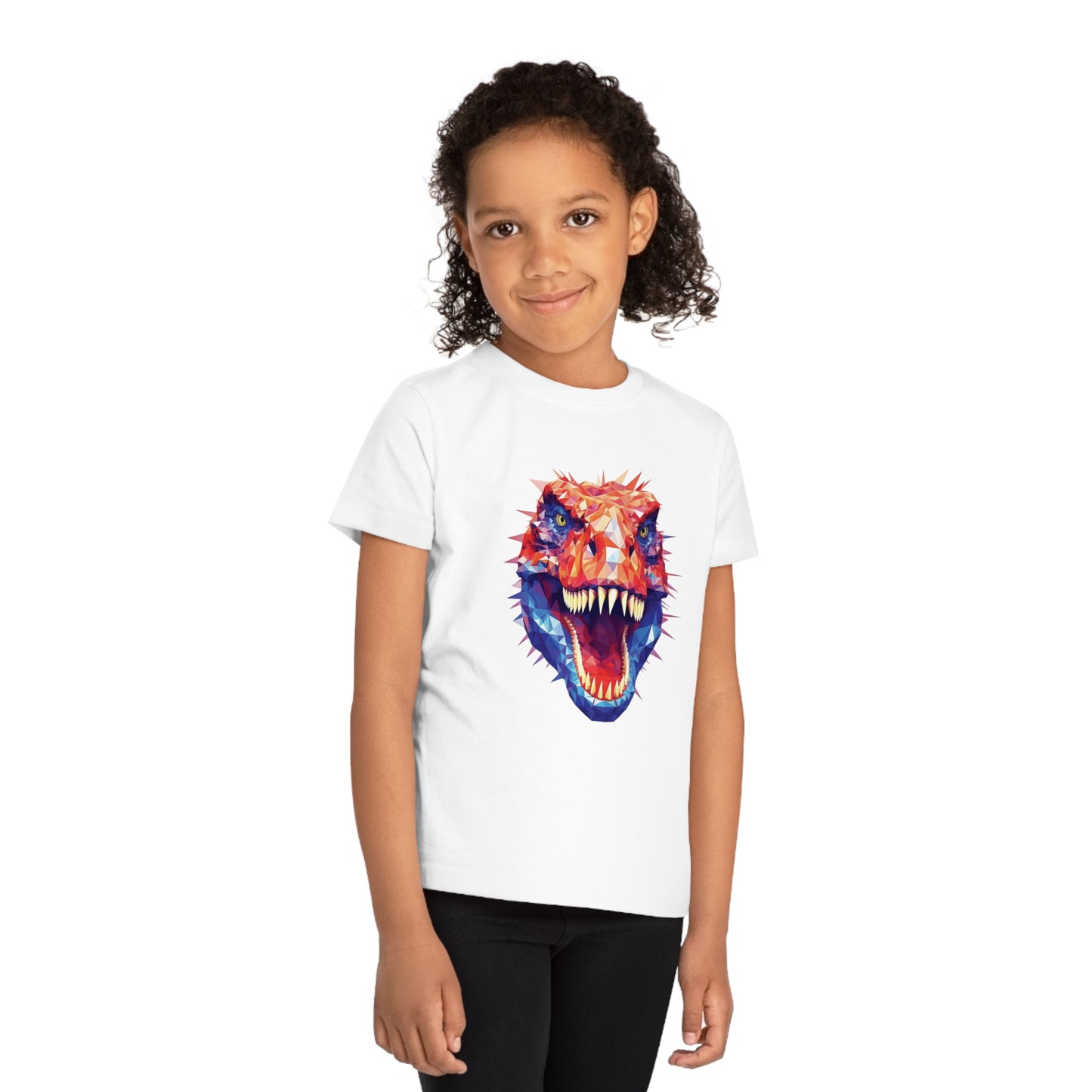 T-Rex Polygonal Kids T-Shirt - Unleash Prehistoric Fun