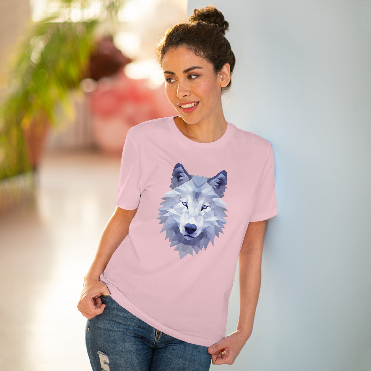 Wolf Polygonal T-Shirt - Embrace Wild Harmony