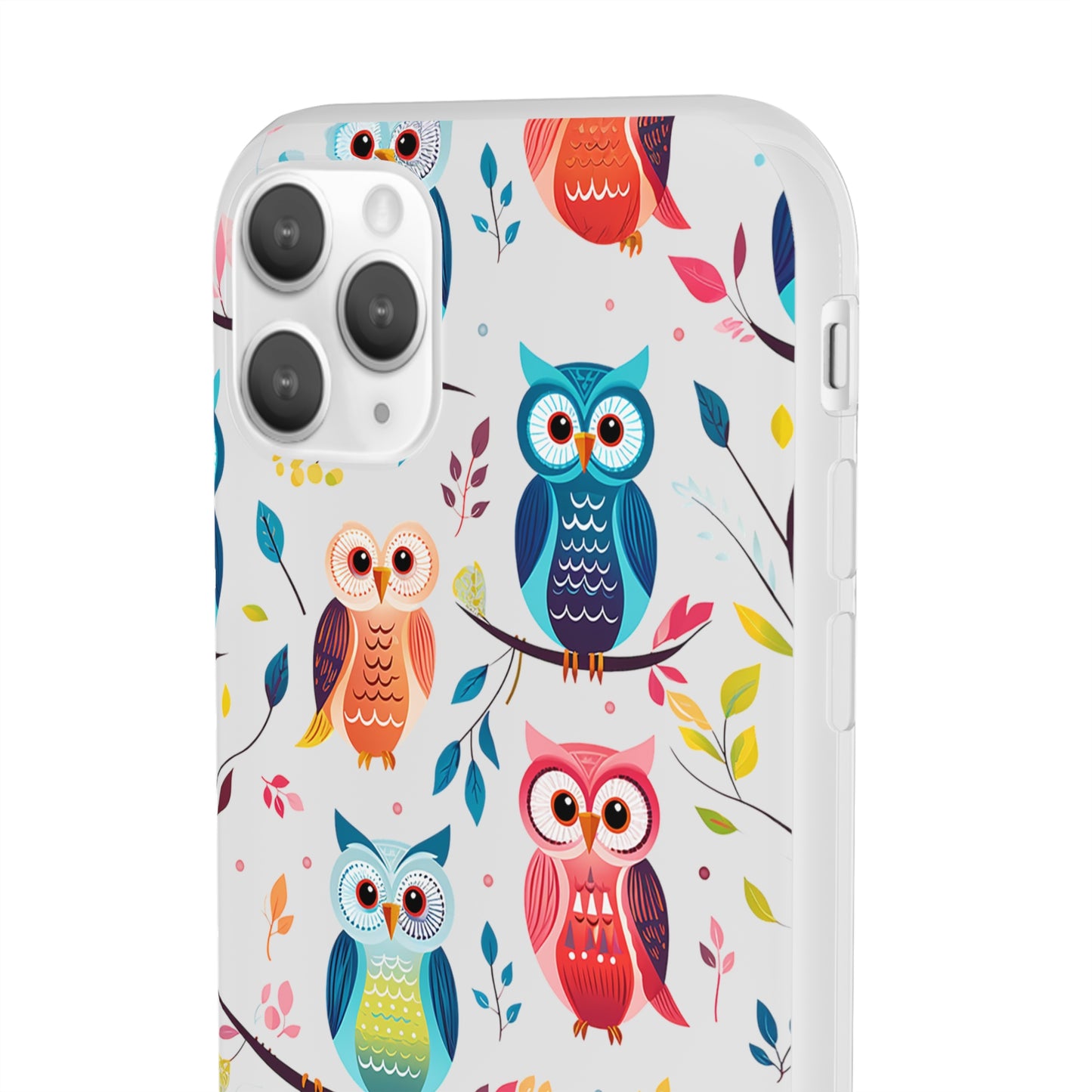 Whimsical Owl Flexi and Transparent Phone Case