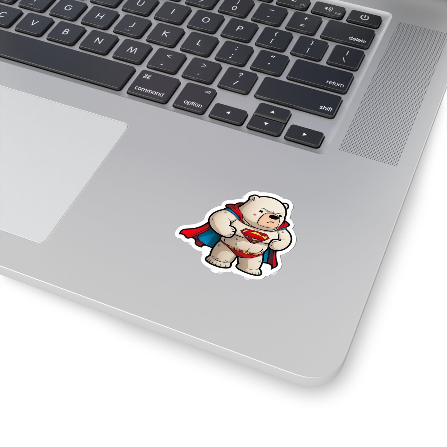 Majestic and Powerful Superman Polar Bear Sticker - Stand Strong with this Heroic Arctic Bear