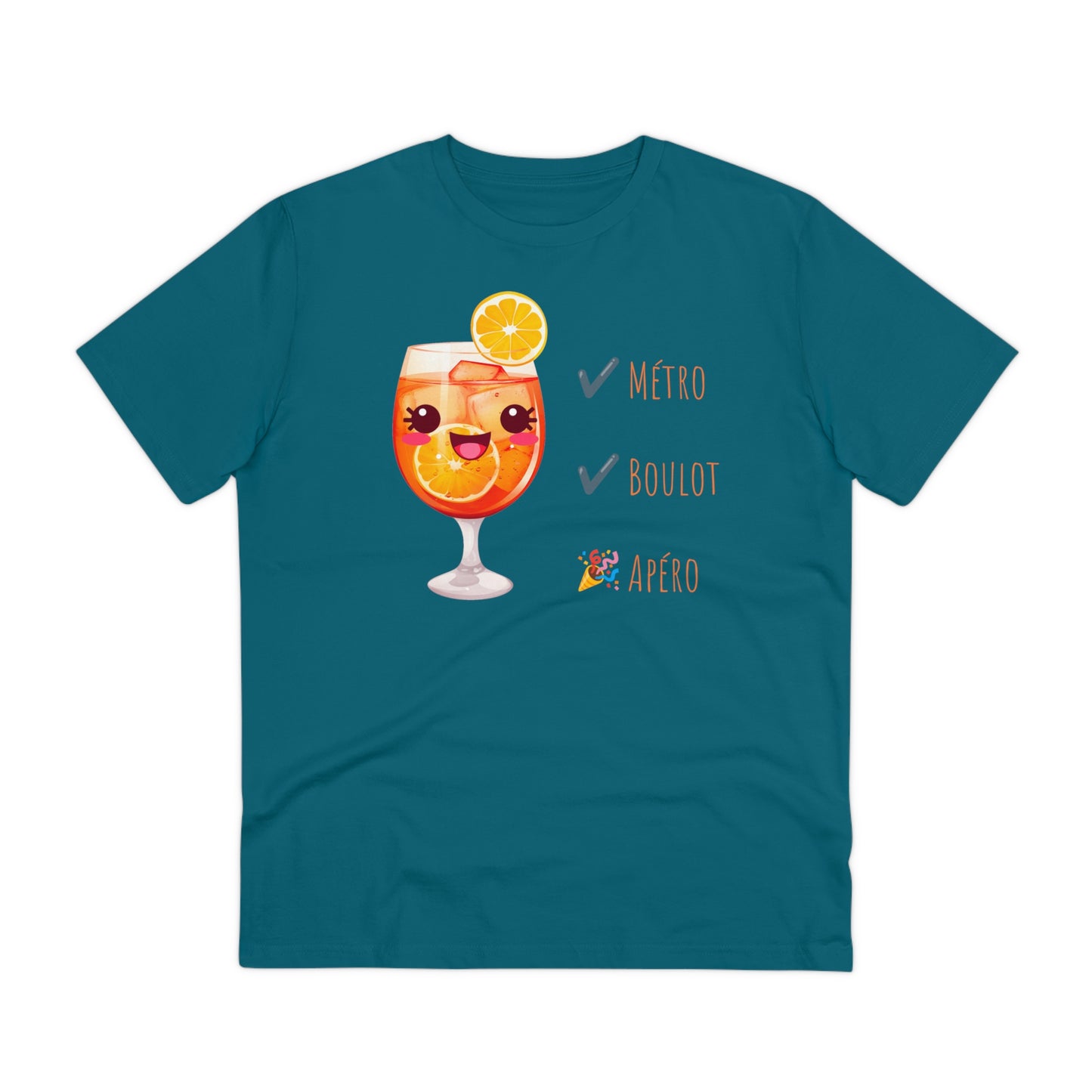 Cute Cocktail Glass T-shirt - Métro, Boulot, Apéro
