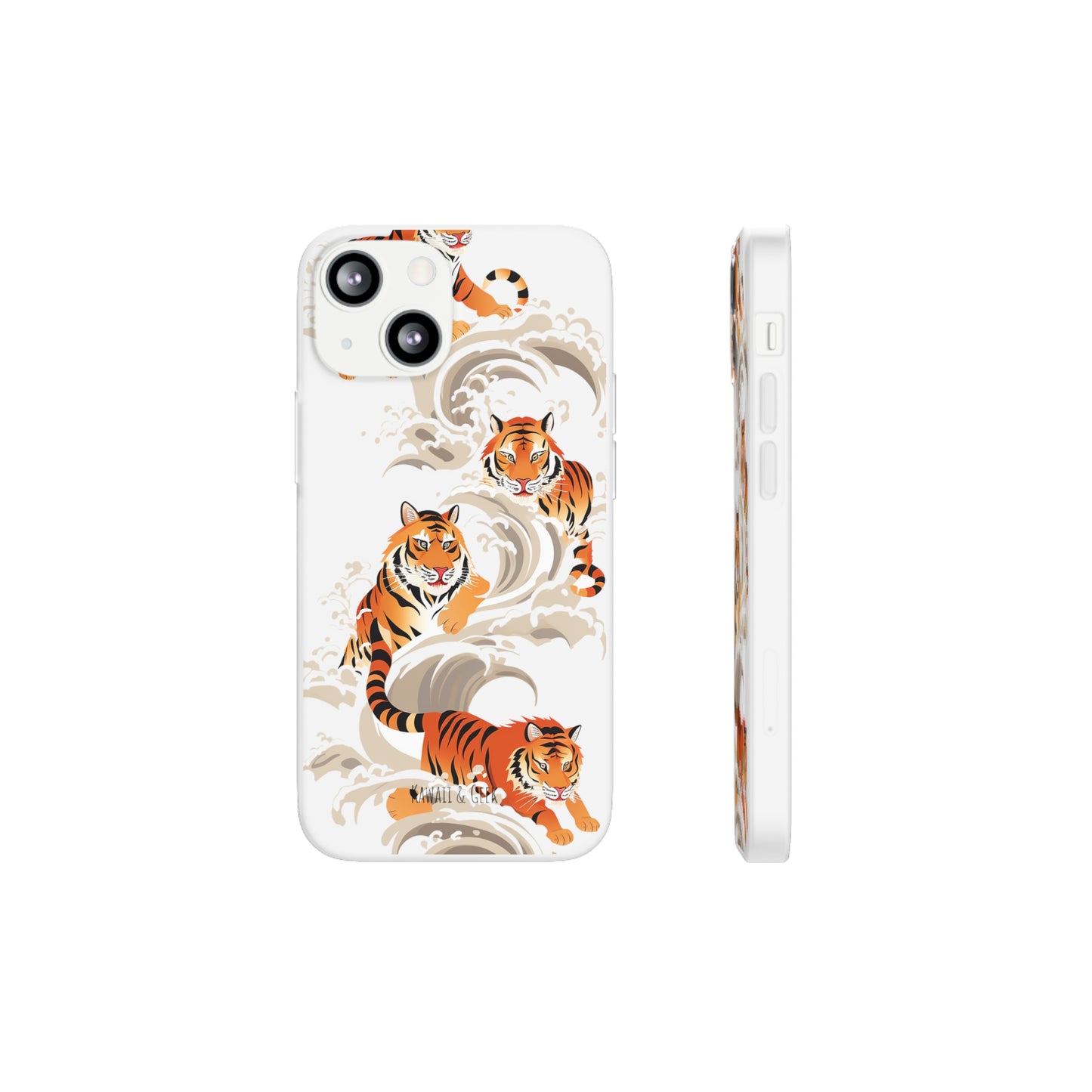 Elegant Chinese Ink Tiger Flexi Phone Case