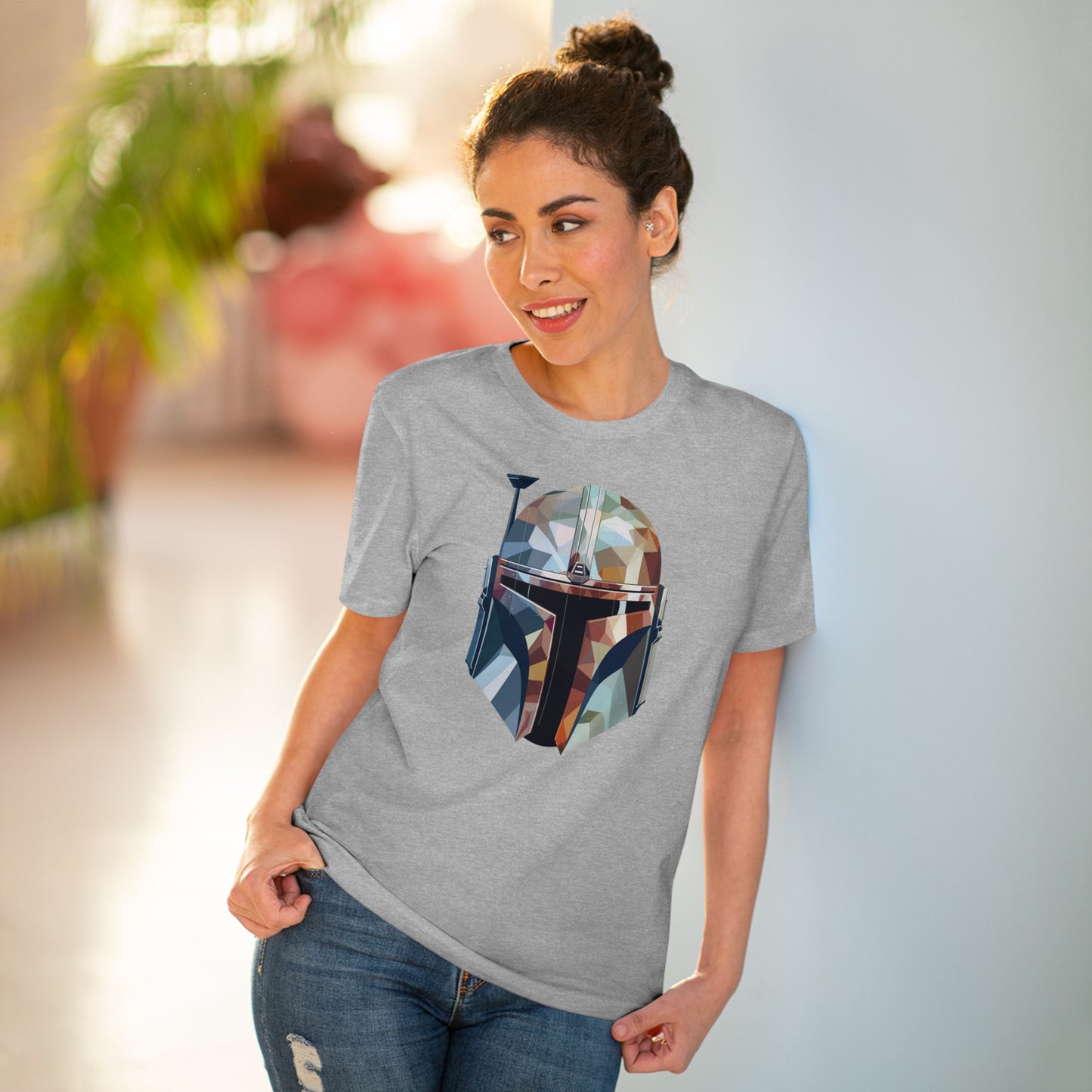 The Mandalorian Polygonal T-Shirt - Embrace Interstellar Adventure - Star Wars