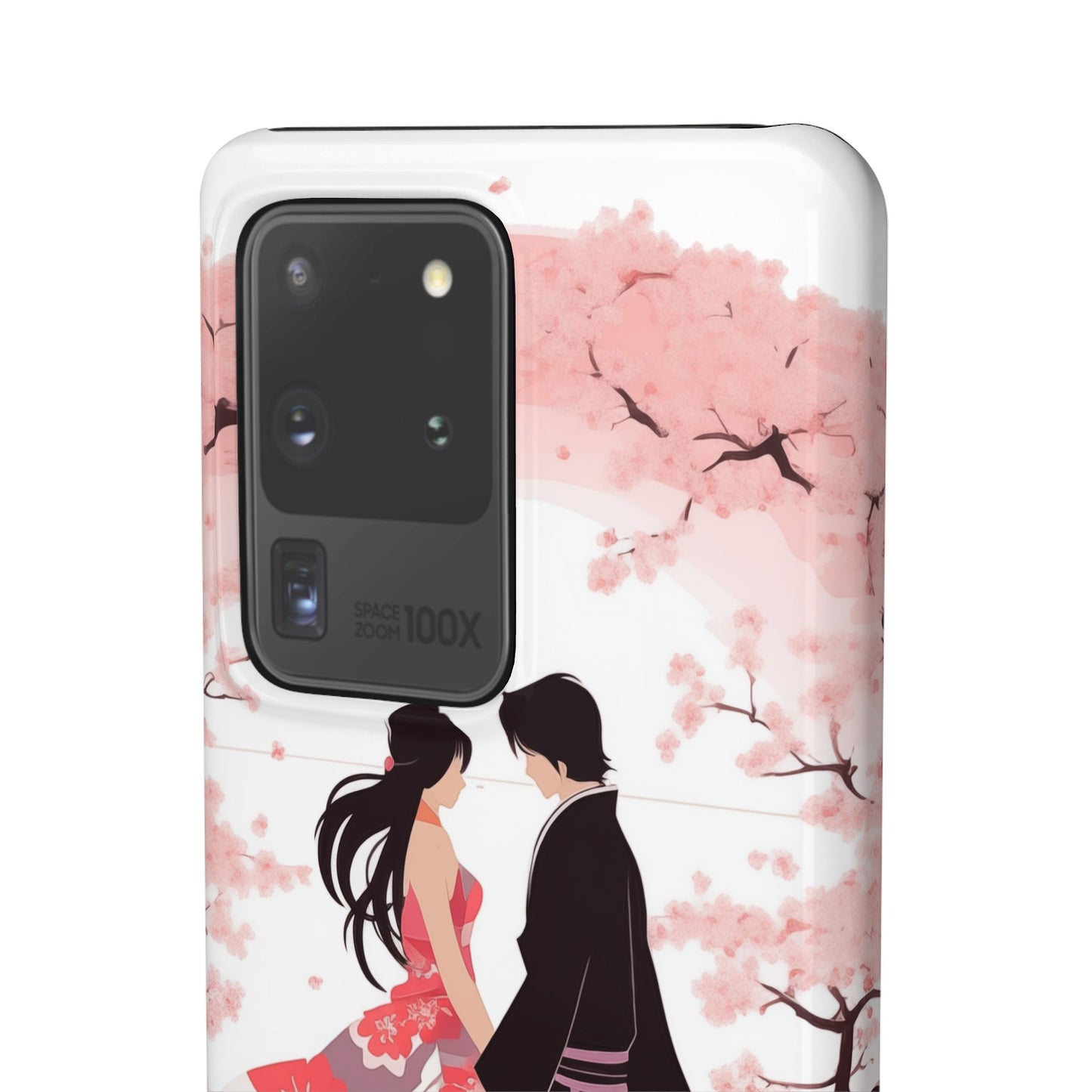Japanese Blossom Love Premium Phone Case - Valentine's Cherry Tree Design