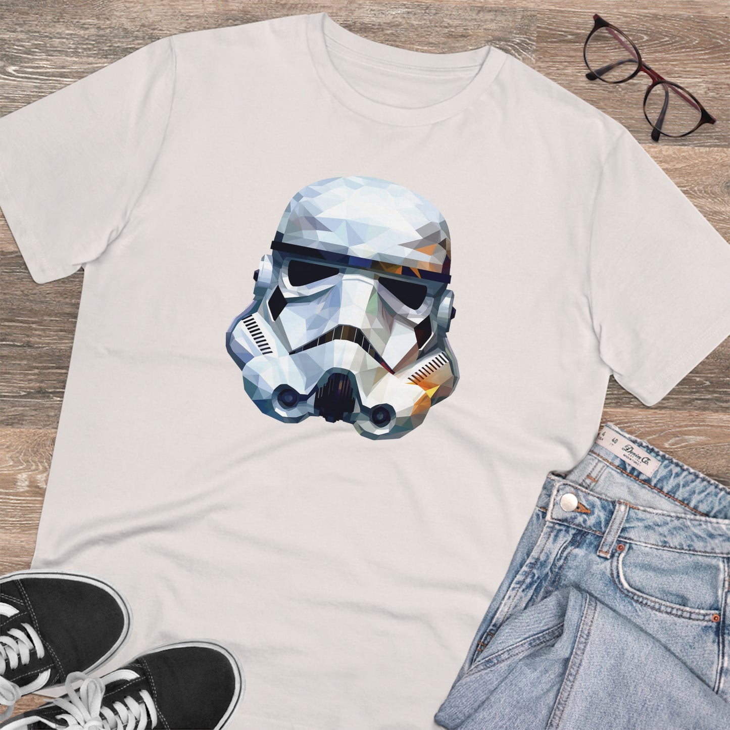Stormtrooper Polygonal T-Shirt - Embrace Galactic Precision - Star Wars