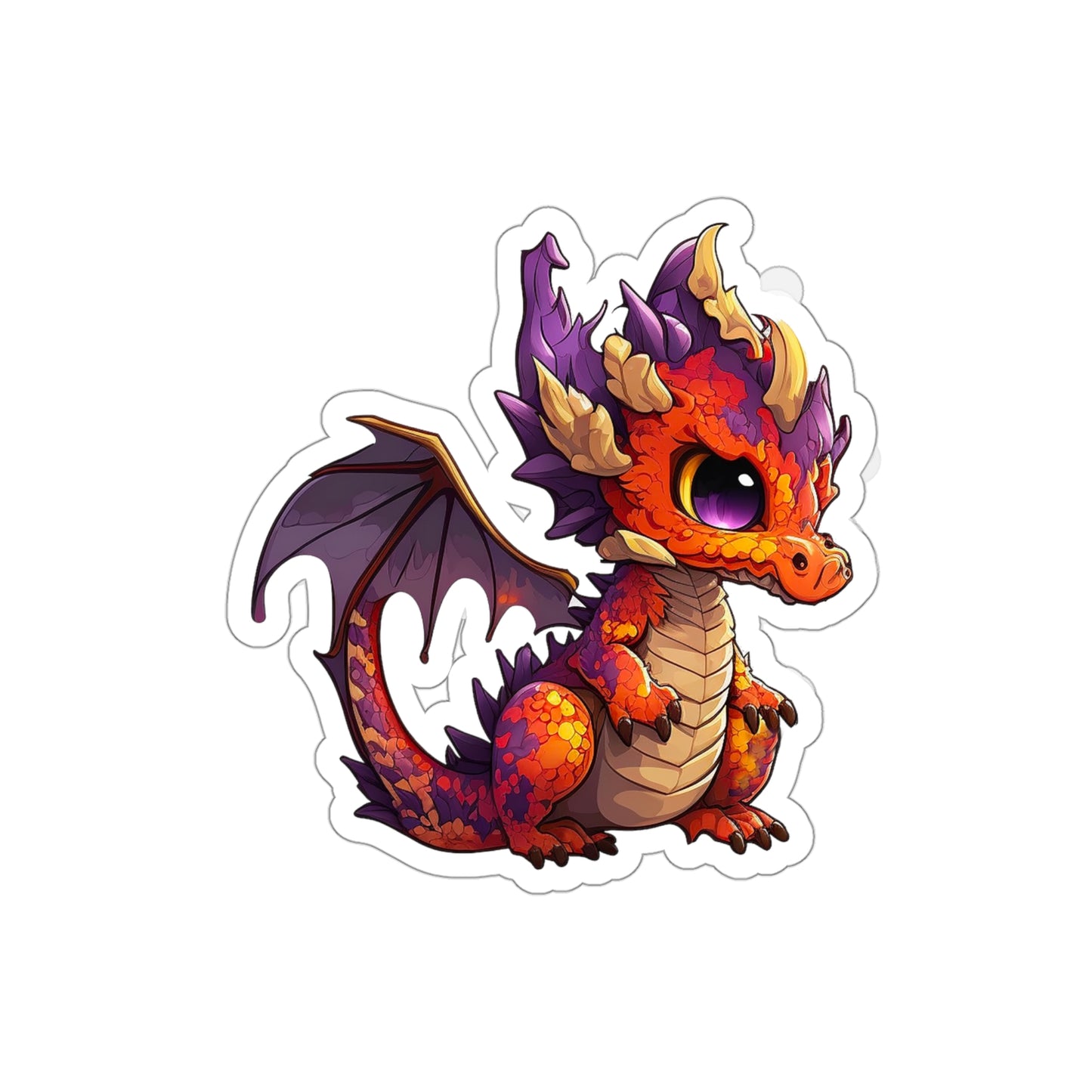 Kawaii Red Dragon Sticker - Add Some Cute and Unique Style to Your Tech