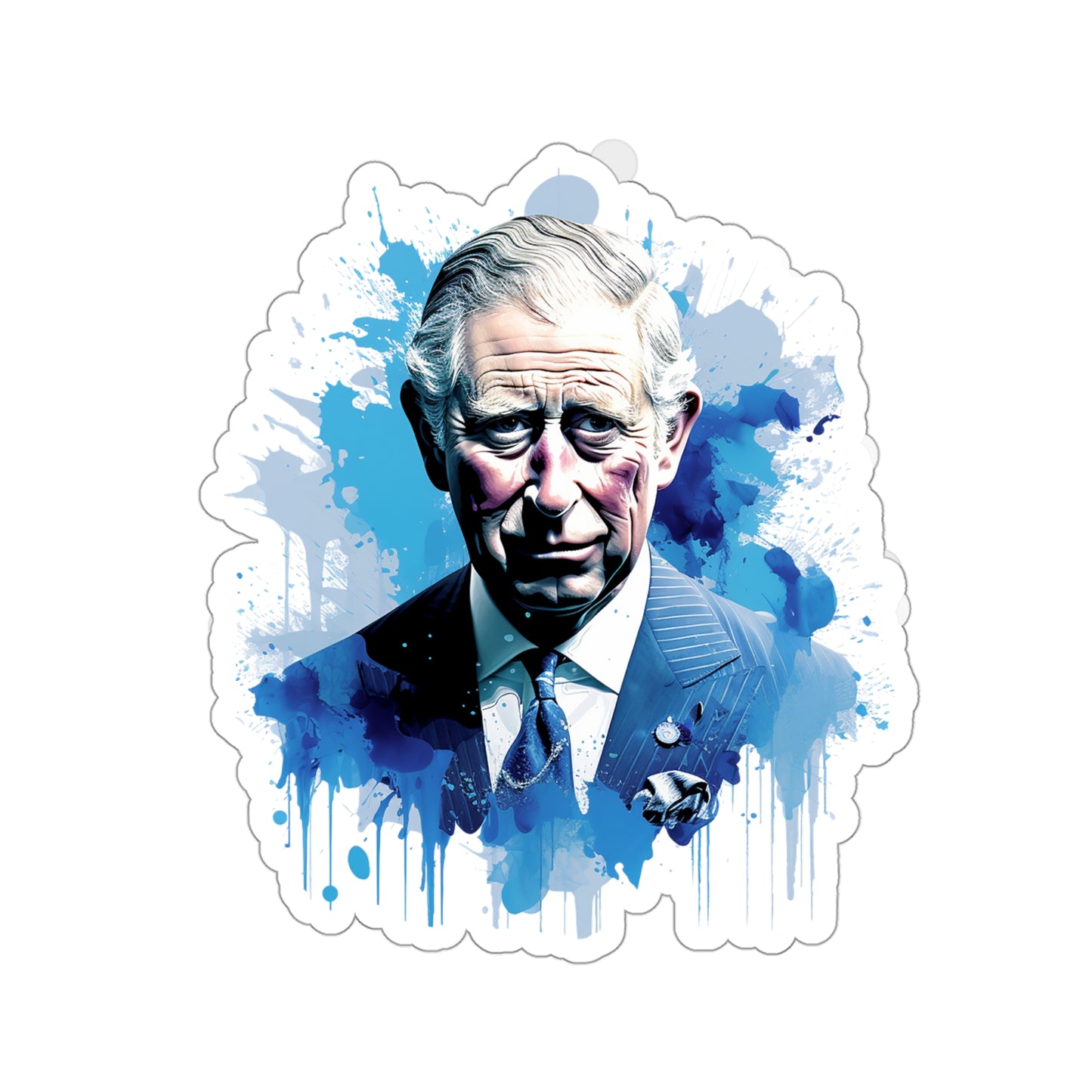King Charles III Watercolor Legacy Sticker