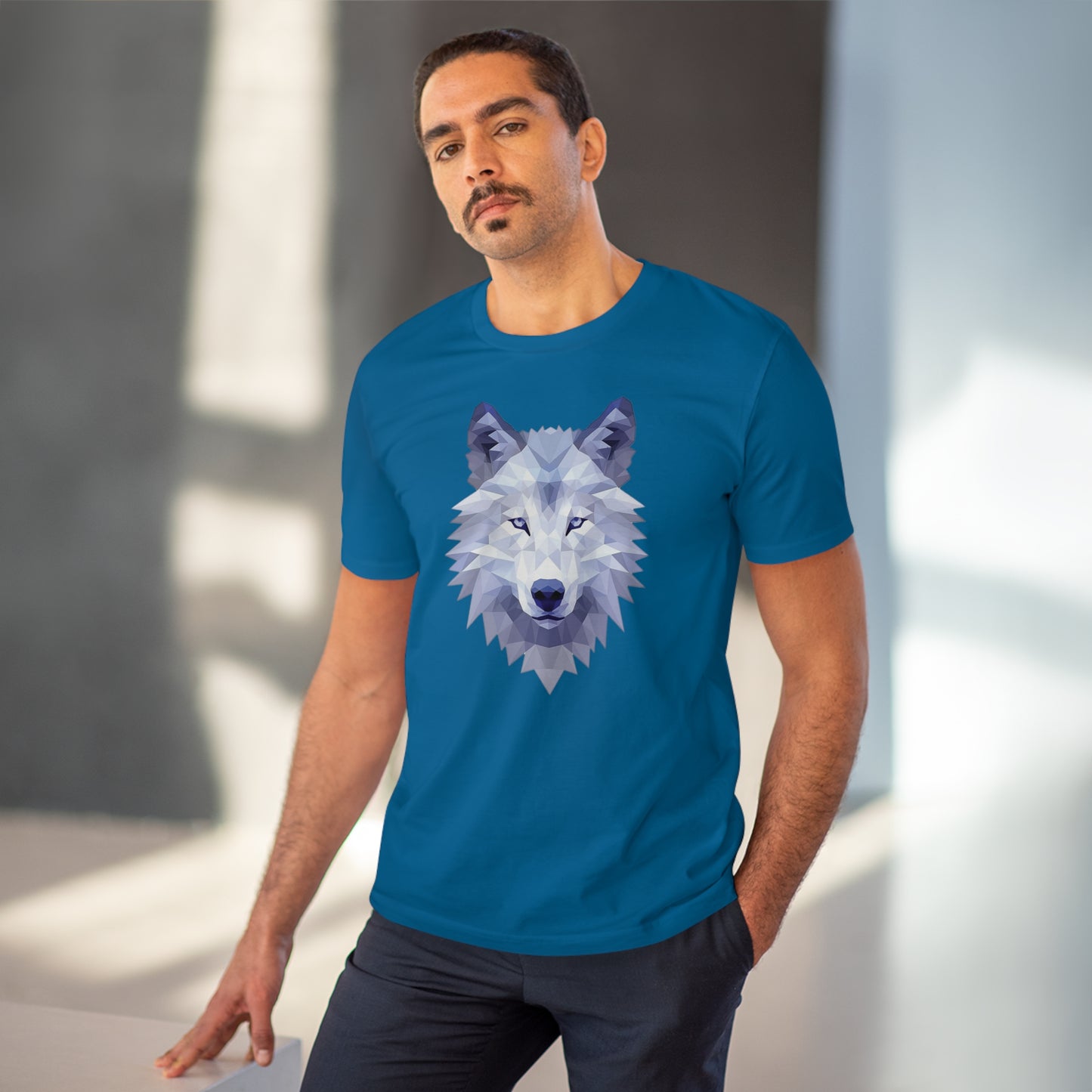 Wolf Polygonal T-Shirt - Embrace Wild Harmony