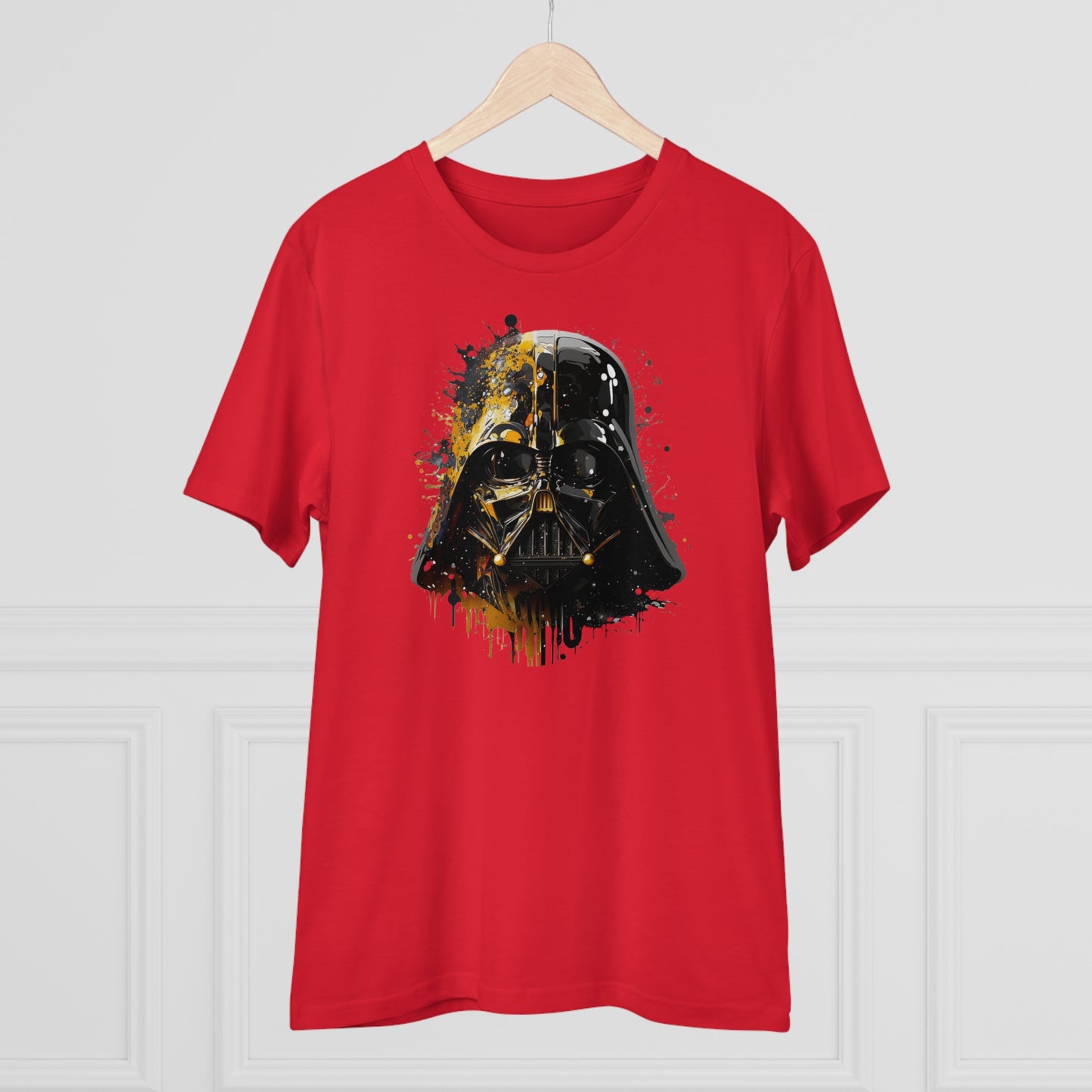 Darth Vader in Watercolor Style Eco-Friendly Unisex T-Shirt - Add Some Artistic and Sustainable Style to Your Wardrobe