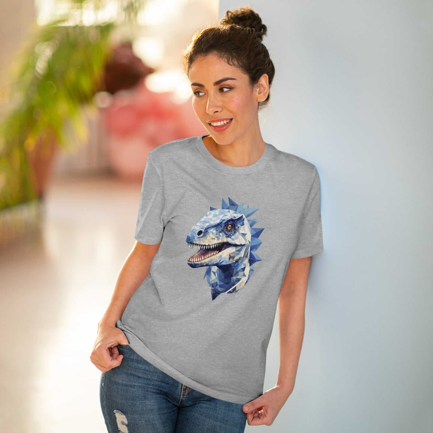Velociraptor Polygonal T-Shirt - Embrace Fierce Jurassic Style