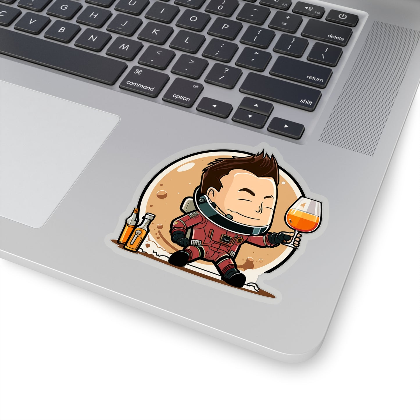 Elon Musk on Mars Sticker - Add Some Humor and Space to Your Tech