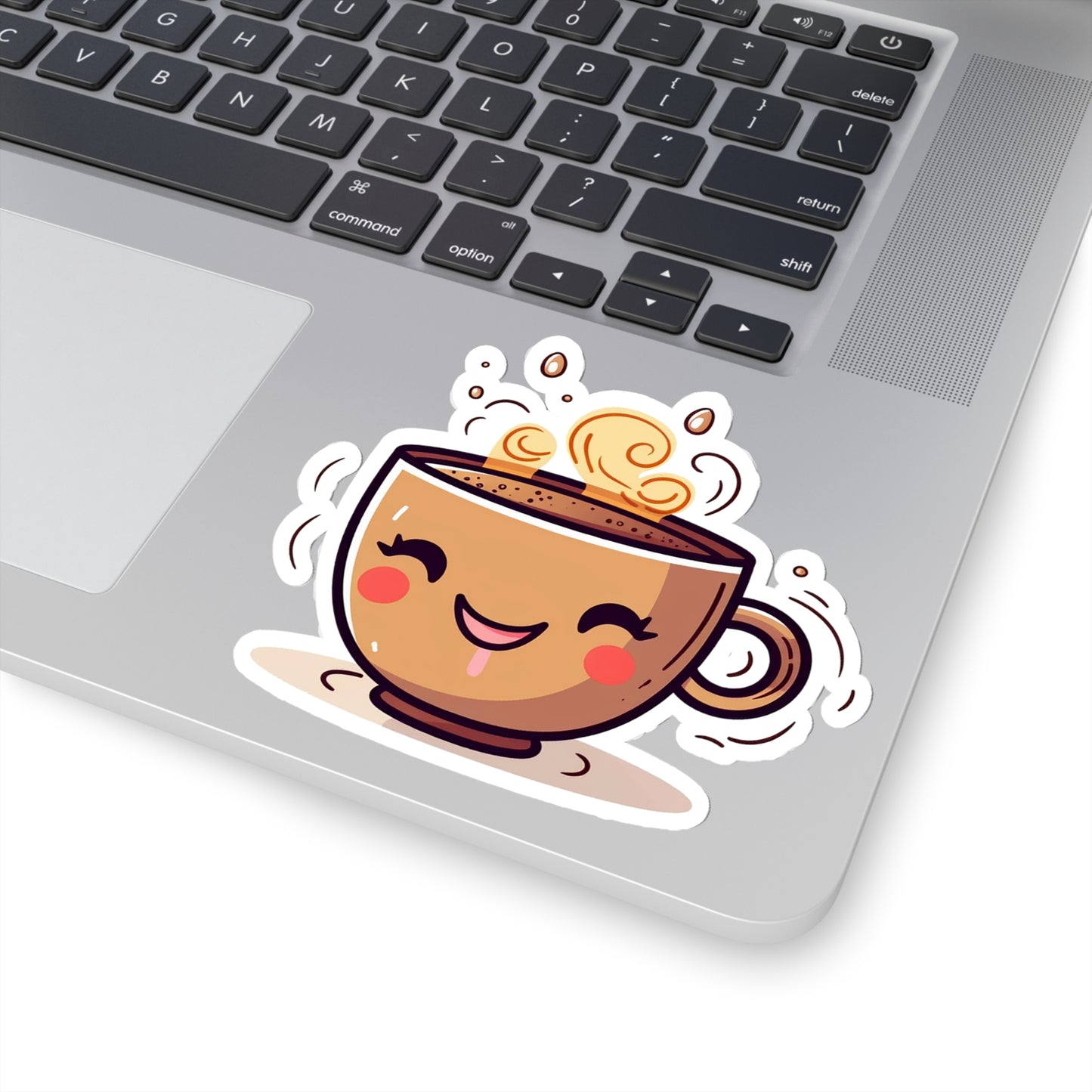 Kawaii Cup of Coffee Sticker - Add a Cute and Whimsical Touch to Your Accessories