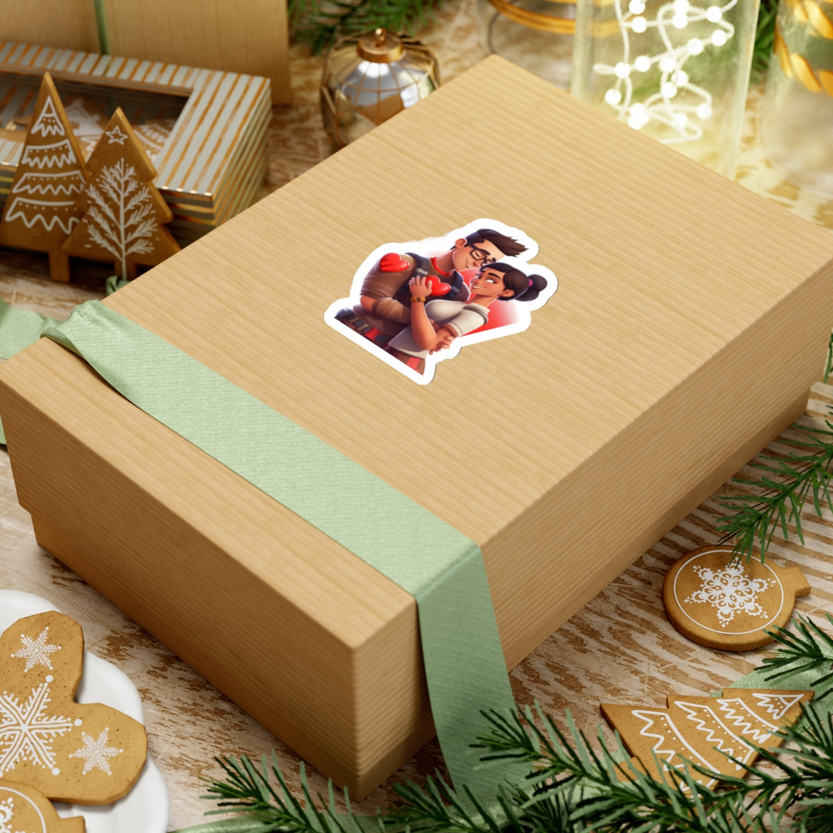 Fortnite-Inspired Couple Sticker - Valentine's Edition
