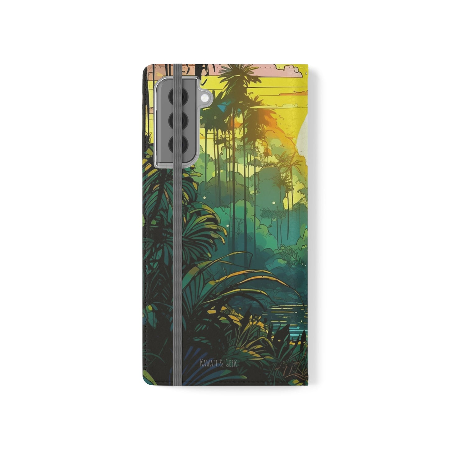 Rainforest at Sunset Flip Phone Case - Capture the Serenity of Nature on Your Device