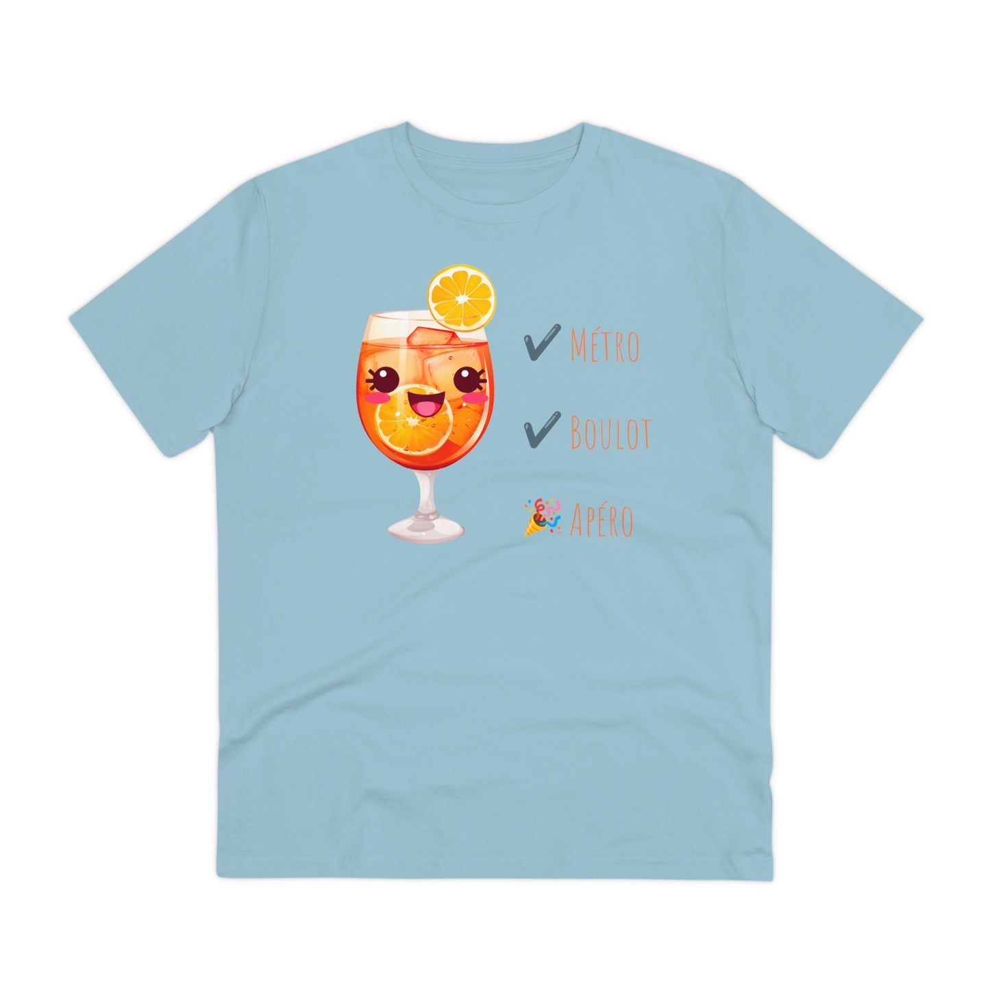 Cute Cocktail Glass T-shirt - Métro, Boulot, Apéro