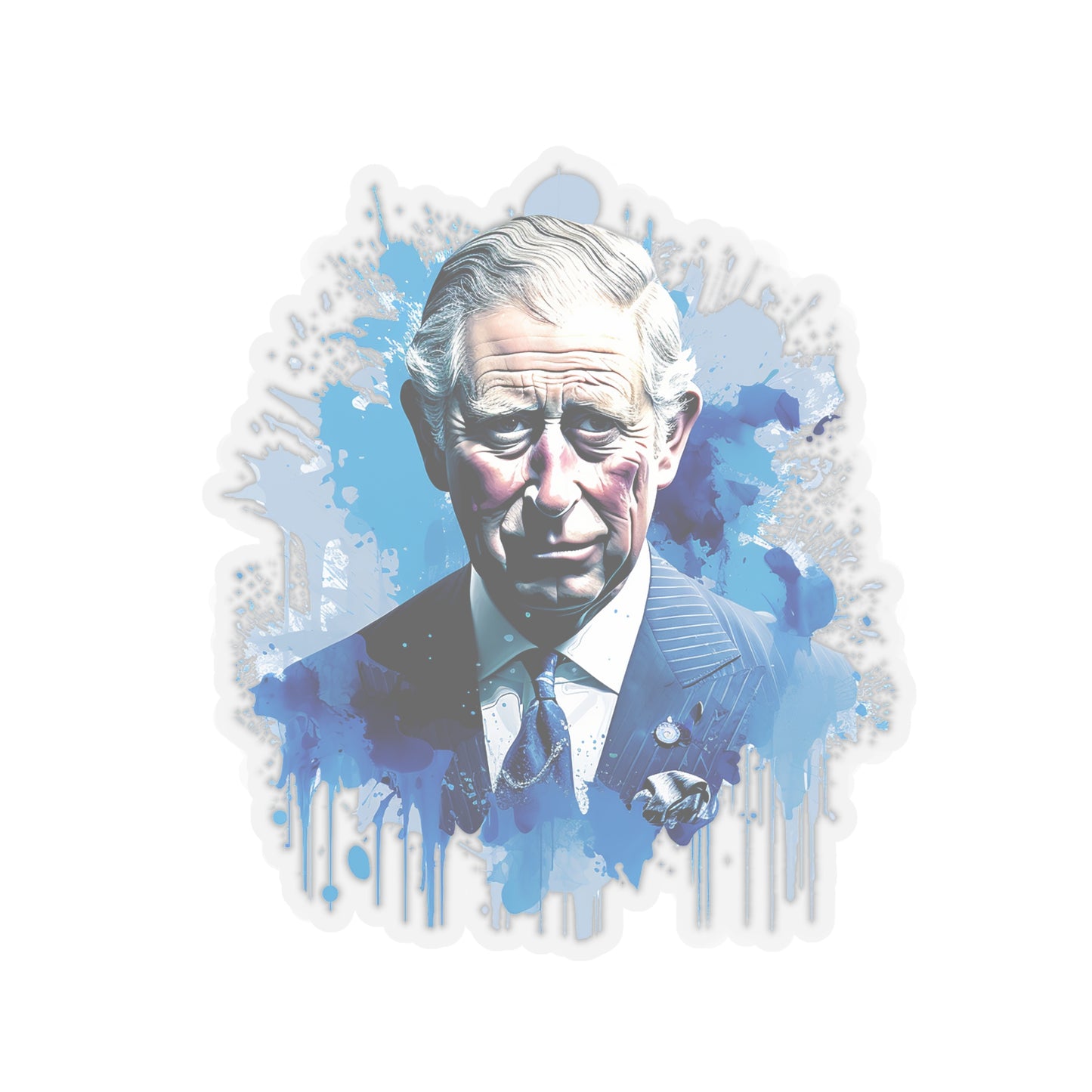 King Charles III Watercolor Legacy Sticker