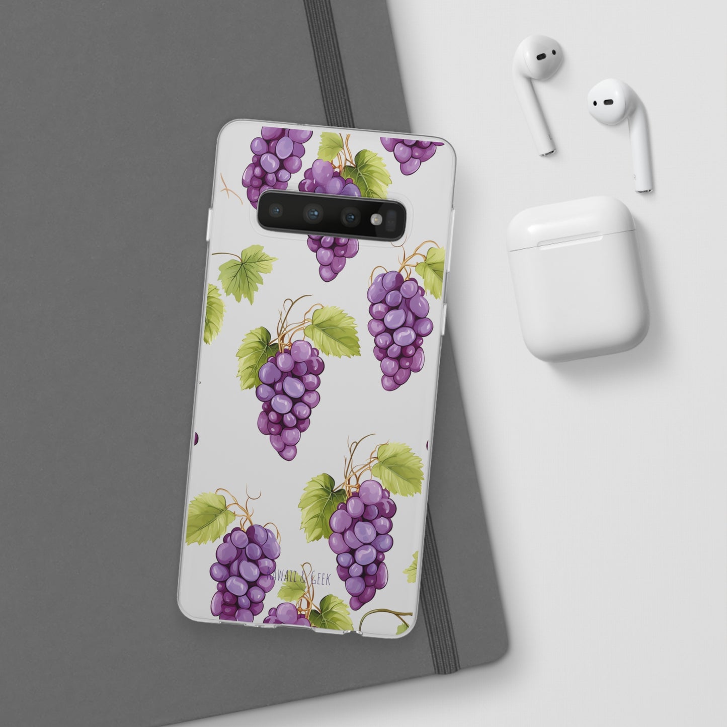 Flexi Grape Delight: Transparent Phone Case