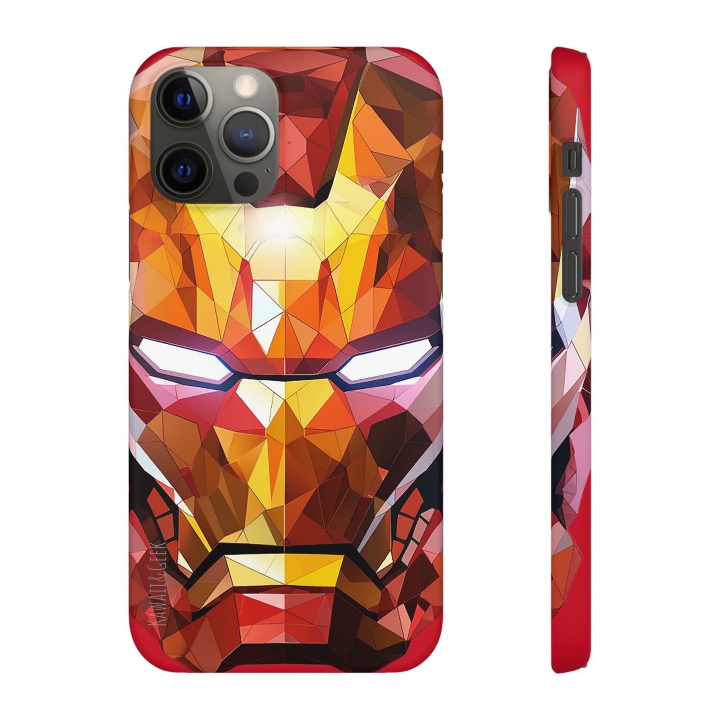 Phone Case - Iron Man helmet polygonal style