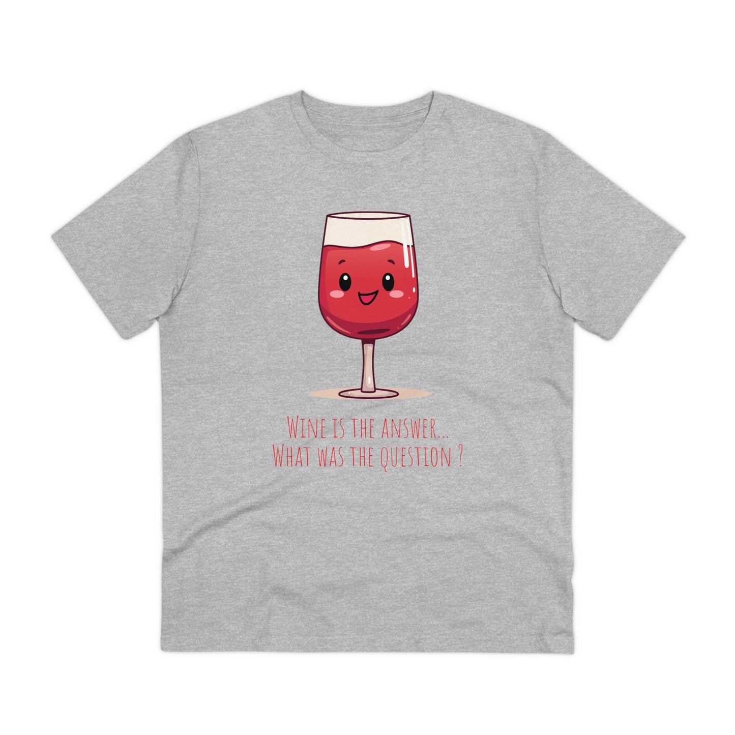 Eco-Friendly 'Wine is the Answer' T-Shirt - Cute Red Wine Design, Unisex