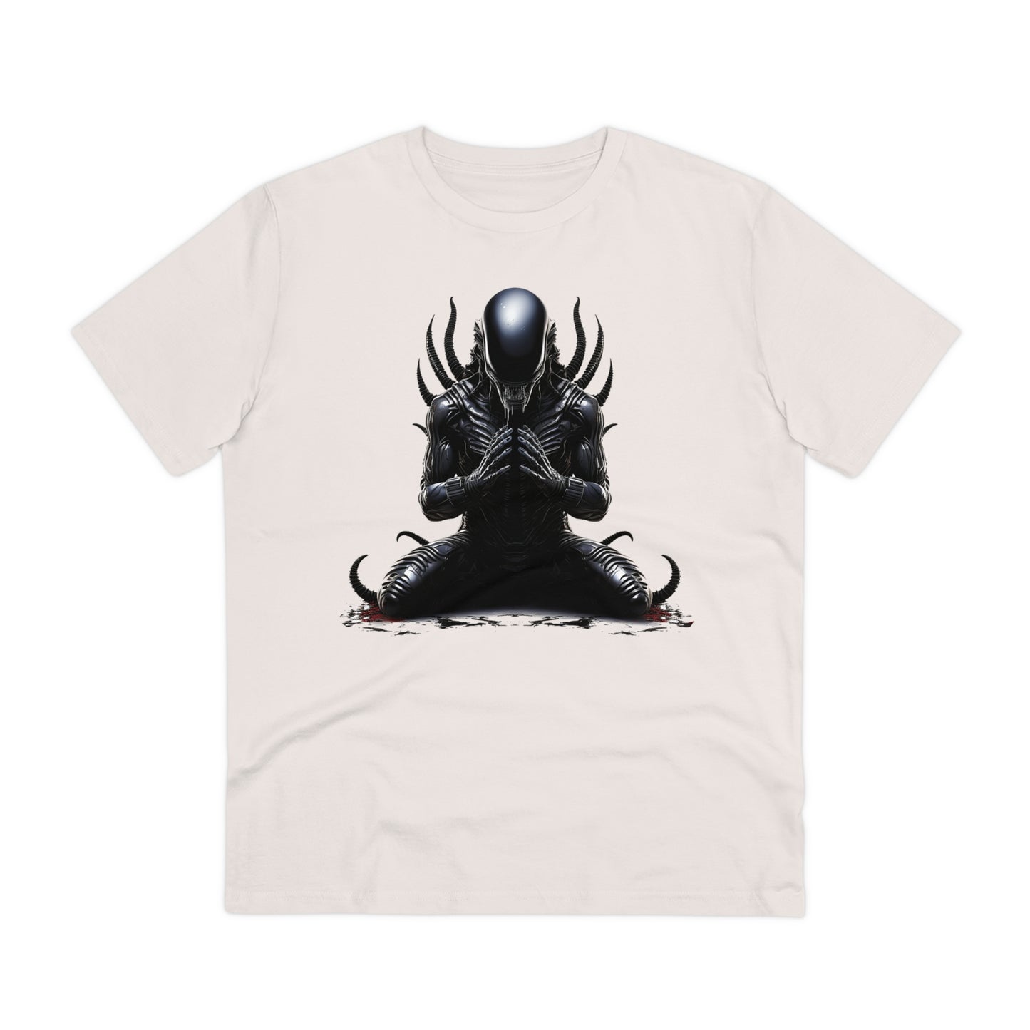 Eco-Friendly Zen Alien Xenomorph T-shirt - Embrace Galactic Serenity