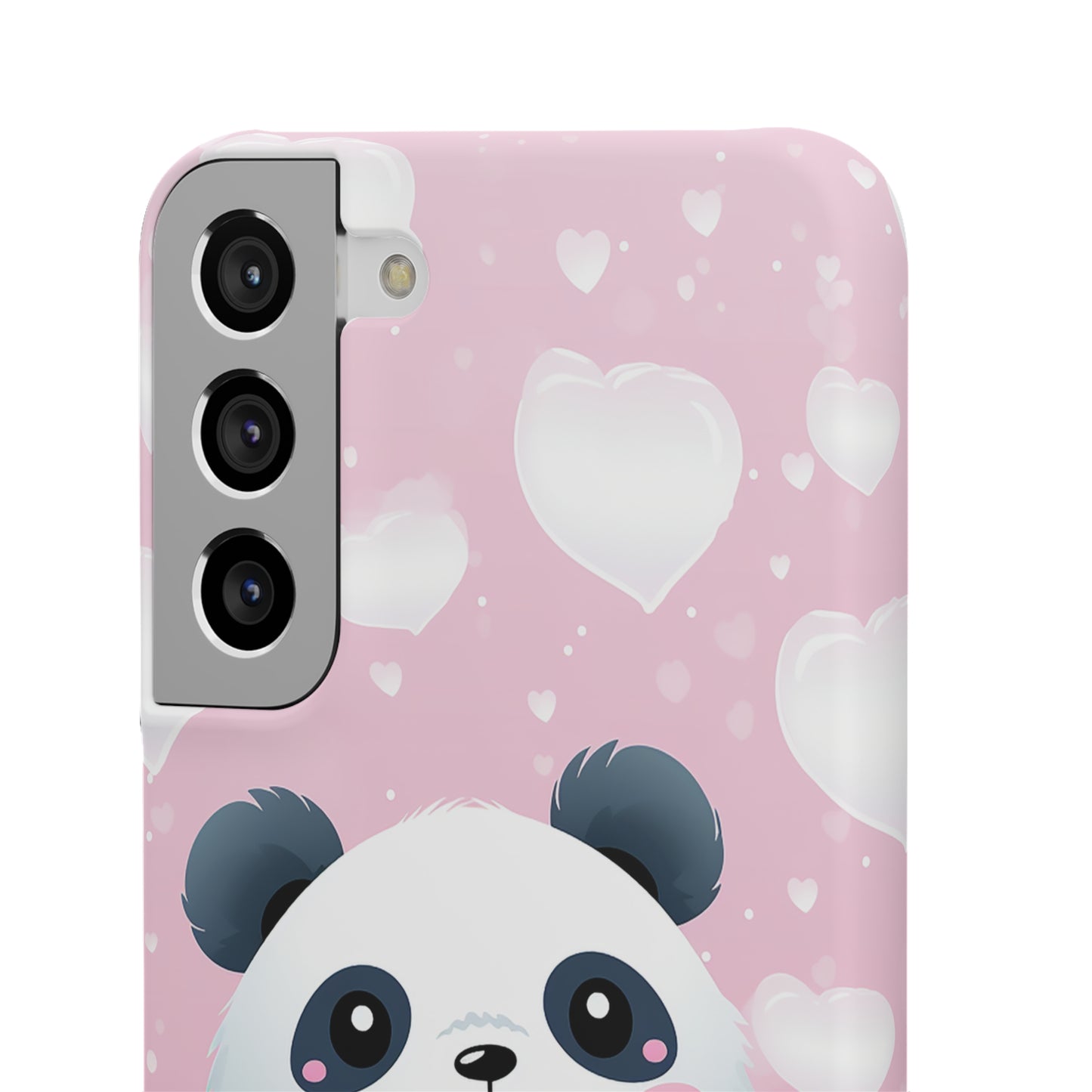 Cute Panda & Hearts Premium Phone Case
