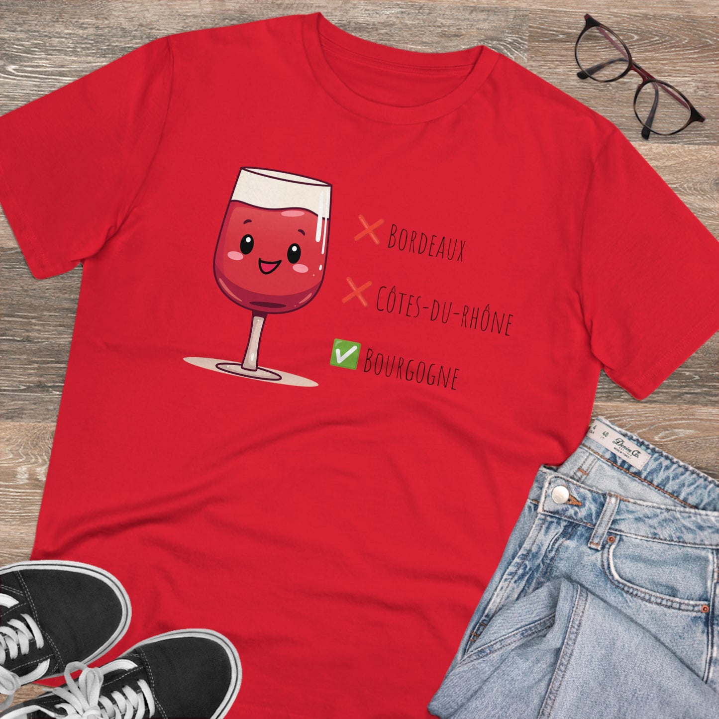 Eco-Friendly 'Bourgogne Wine Wins' T-Shirt - Wine Region Vote, Unisex"