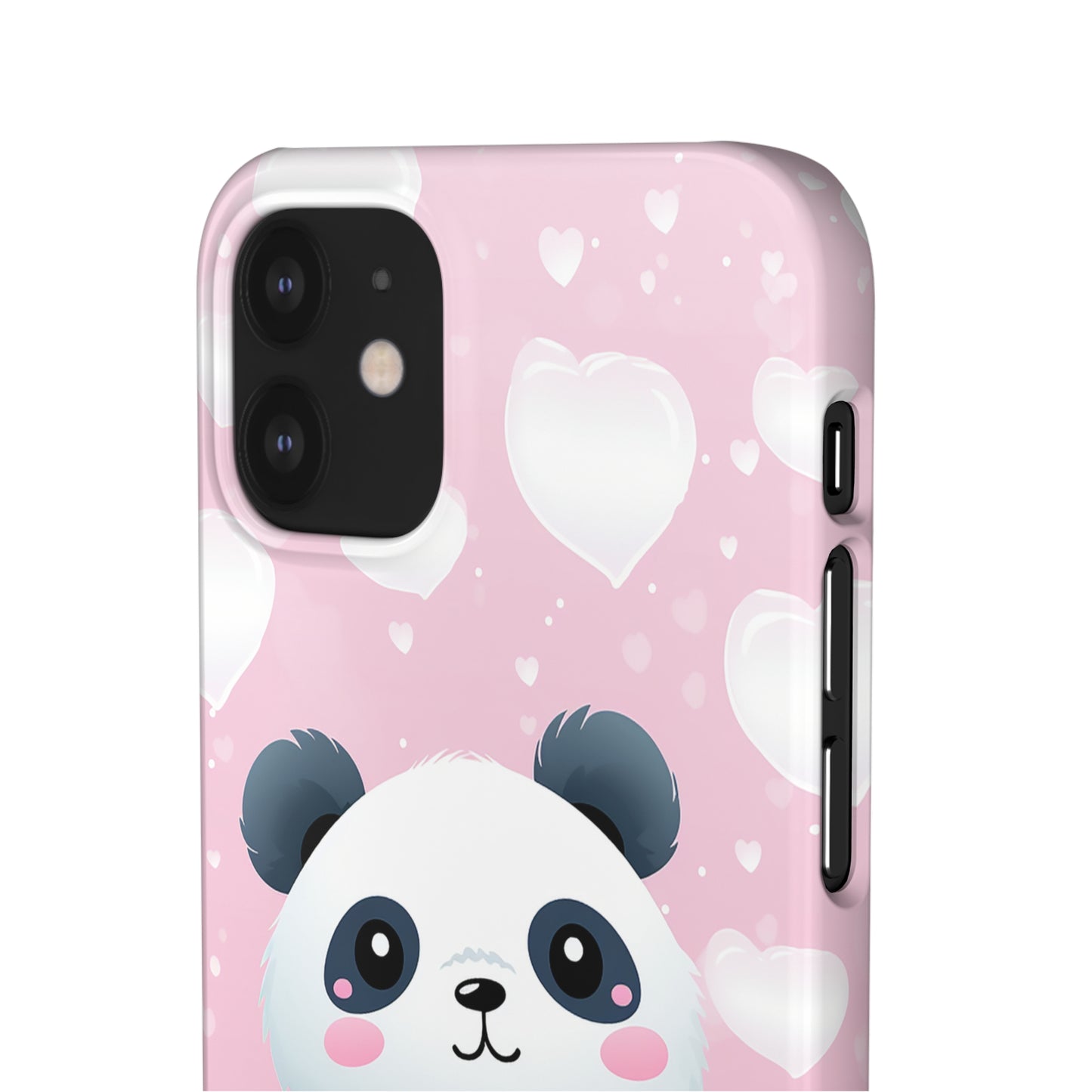 Cute Panda & Hearts Premium Phone Case
