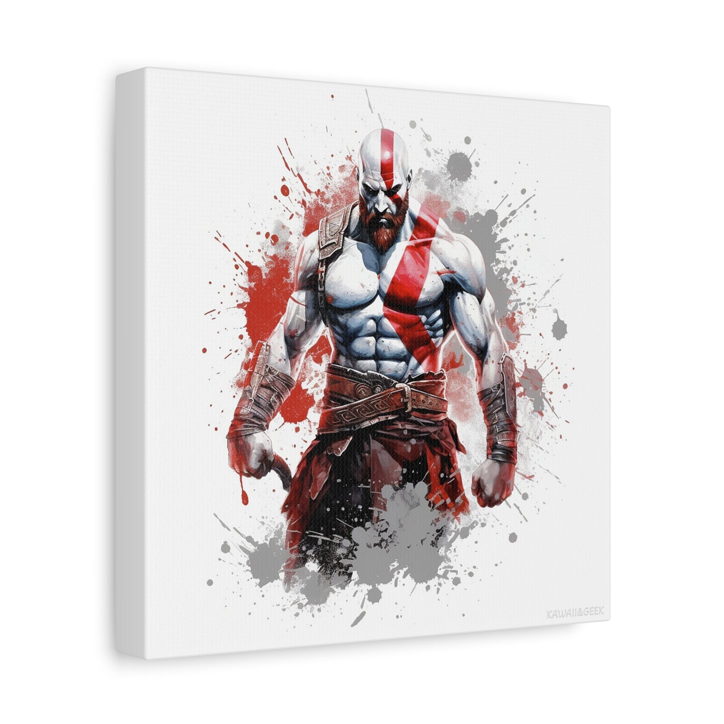 Kratos Canvas - Showcase the Fierce Warrior in Artistic Splendor - God of War