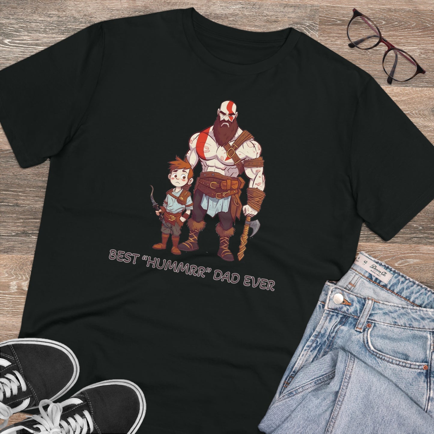 Kratos - God of War T-Shirt - BEST Hummrr Dad Ever - Celebrate Father's Day with Playful Style
