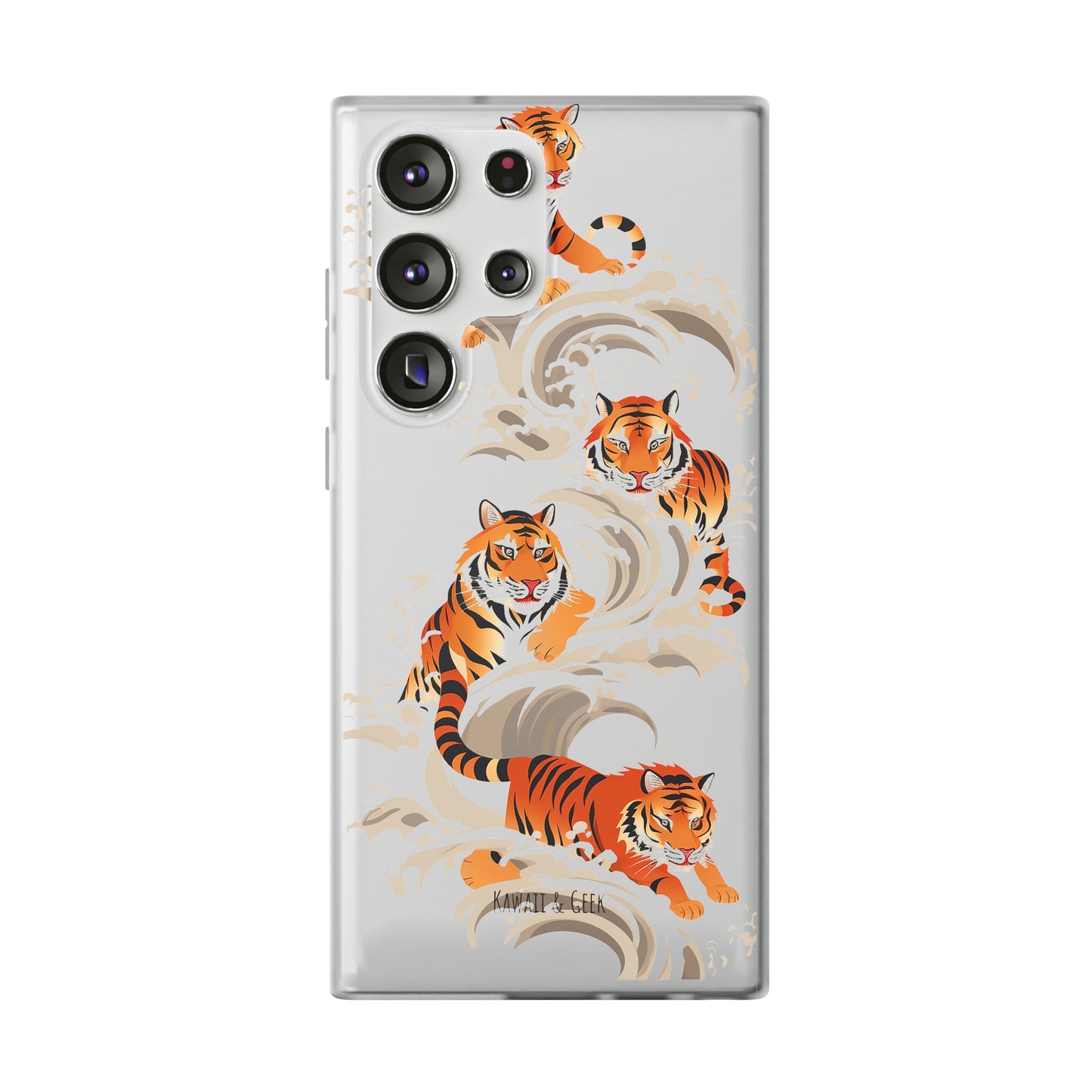 Elegant Chinese Ink Tiger Flexi Phone Case