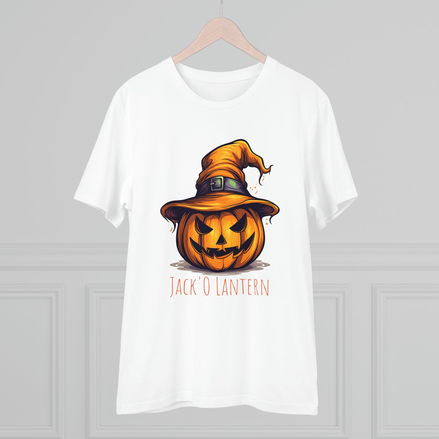 Eco-friendly Jack O Lantern Tee: Funny Pumpkin Halloween Sorcerer Edition