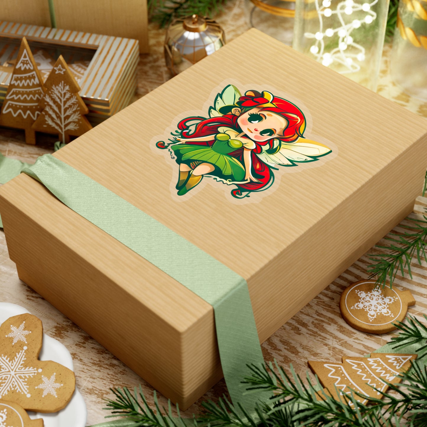 Kawaii Green Fairy Sticker - Add Some Cute and Magical Style to Your Tech