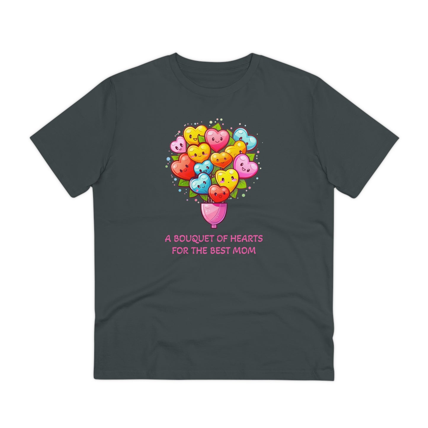 Bouquet of Hearts for the Best Mom" Unisex Eco-Friendly T-Shirt - Celebrate Mother's Day with Style and Sustainability