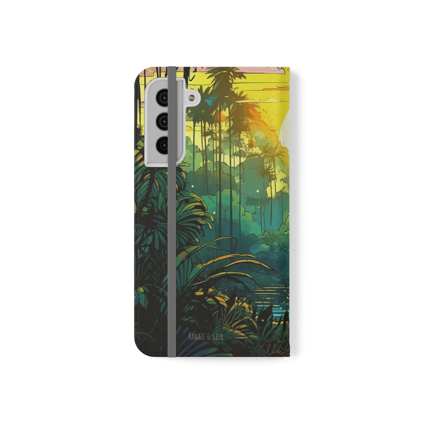 Rainforest at Sunset Flip Phone Case - Capture the Serenity of Nature on Your Device