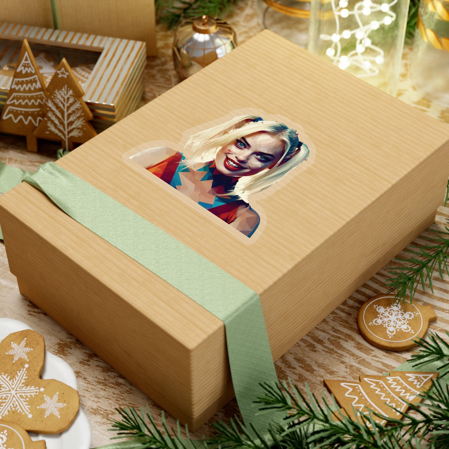 Margot Robbie Harley Quinn Sticker - A Faceted Tribute to the Queen of Chaos