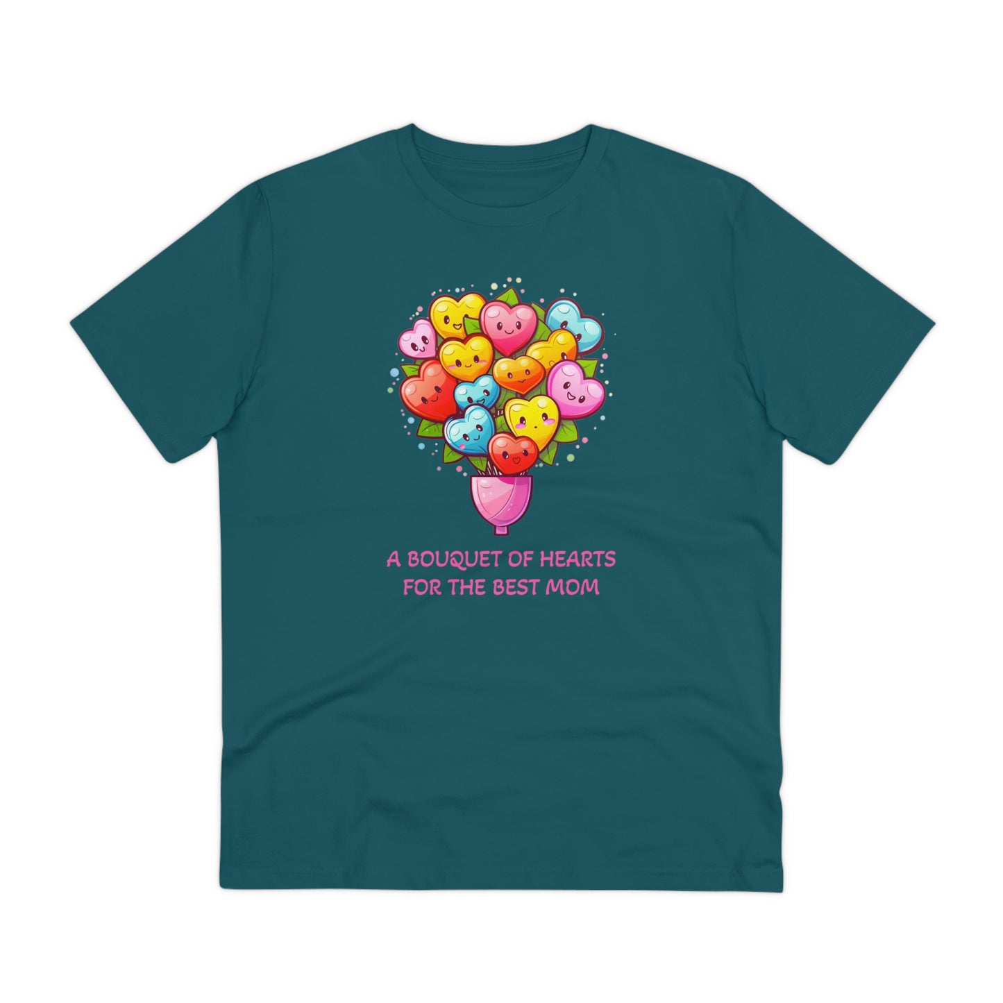 Bouquet of Hearts for the Best Mom" Unisex Eco-Friendly T-Shirt - Celebrate Mother's Day with Style and Sustainability