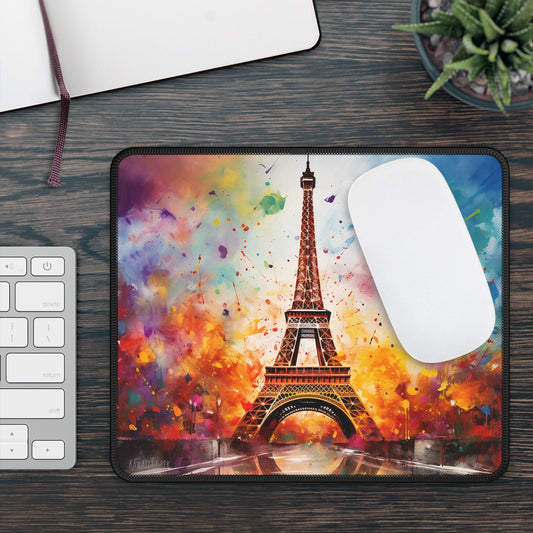 Eiffel Tower Color Burst Gaming Mouse Pad - For Paris Lovers